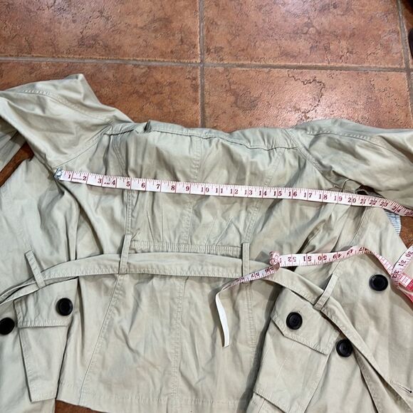 NWT Dollhouse 2 in 1 Women's Khaki removable hooded trench coat Size L - Picture 11 of 12